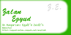 zalan egyud business card